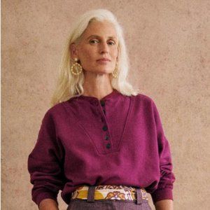 Sezane Bruce Sweatshirt in Magenta Size L